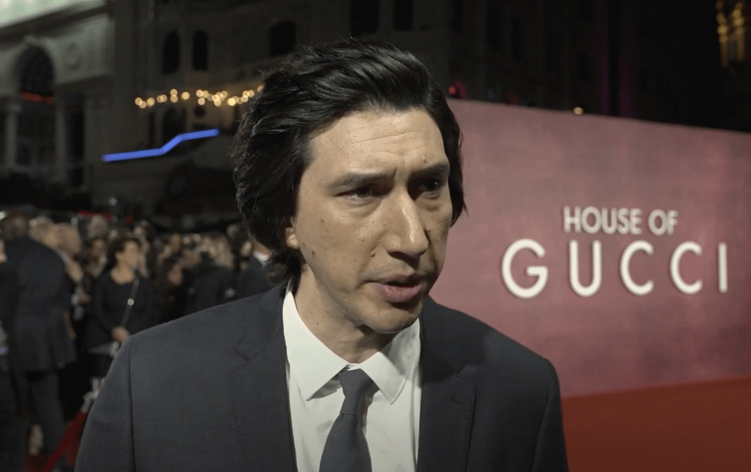 Adam Driver Interviewing at the House Of Gucci Premiere
