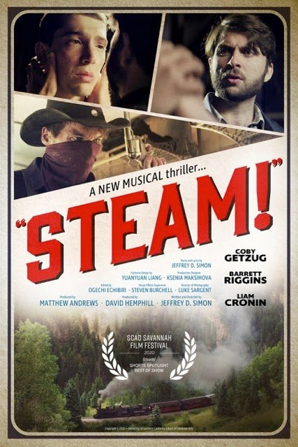 Broadway actor Coby Getzug, Barrett Riggins, and Liam Cronin Star In New Western Musical Short Film, Steam!