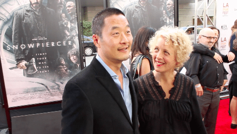 Actor Steve Park & Kelly Park at SNOWPIERCER movie premiere at LA Film Fest 2014!