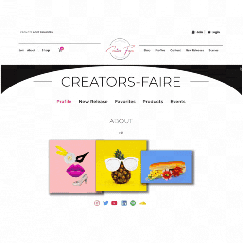 creators faire all in one profile