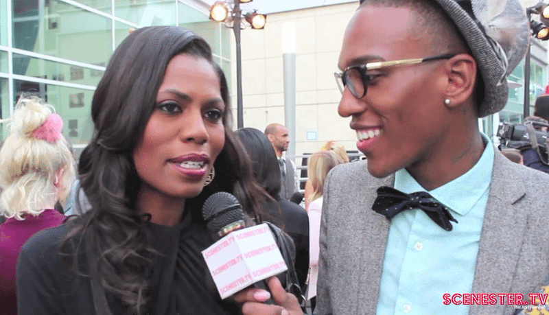 Omarosa Interviews at From The Rough Movie Premiere featuring actor Michael Clarke Duncan