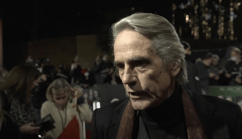 Jeremy Irons Interviews at the HOUSE OF GUCCI Premiere
