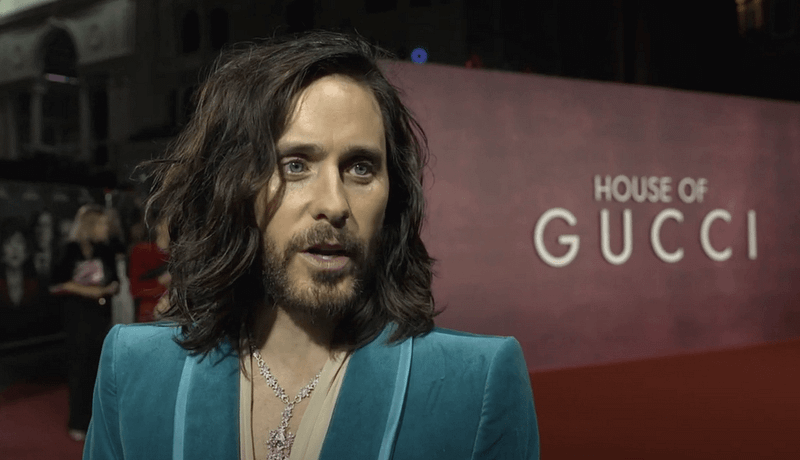 Jared Leto Interviews at the HOUSE OF GUCCI Premiere